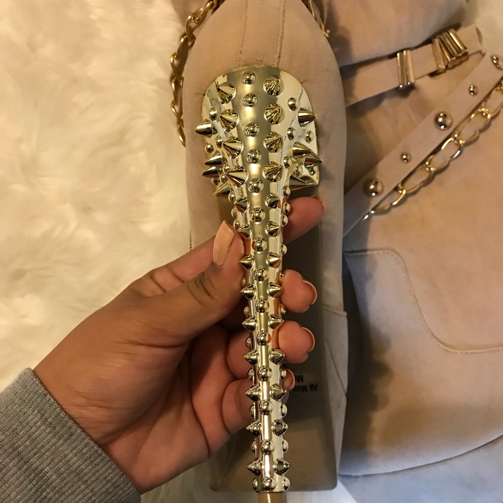 Gold Studded Booties - Picture 6 of 7